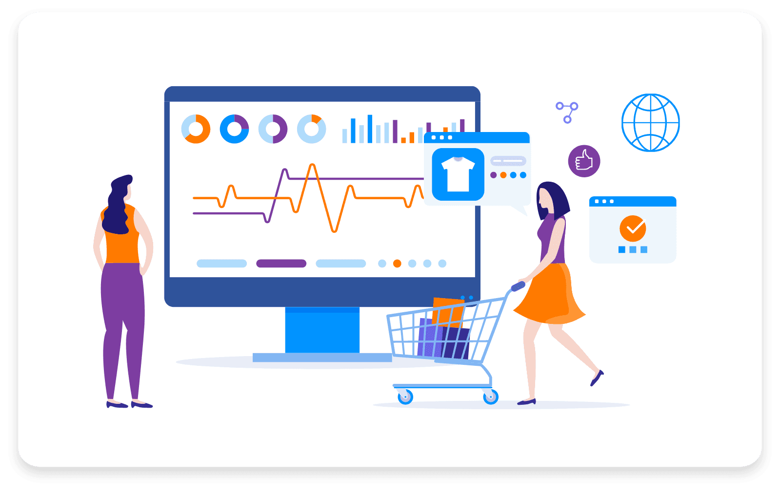 Sales analytics dashboard showing revenue trends and product performance